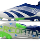 Adidas Predator Elite Boots FG Azul e Amarelo Sem Atacadores - Thumbnail 2