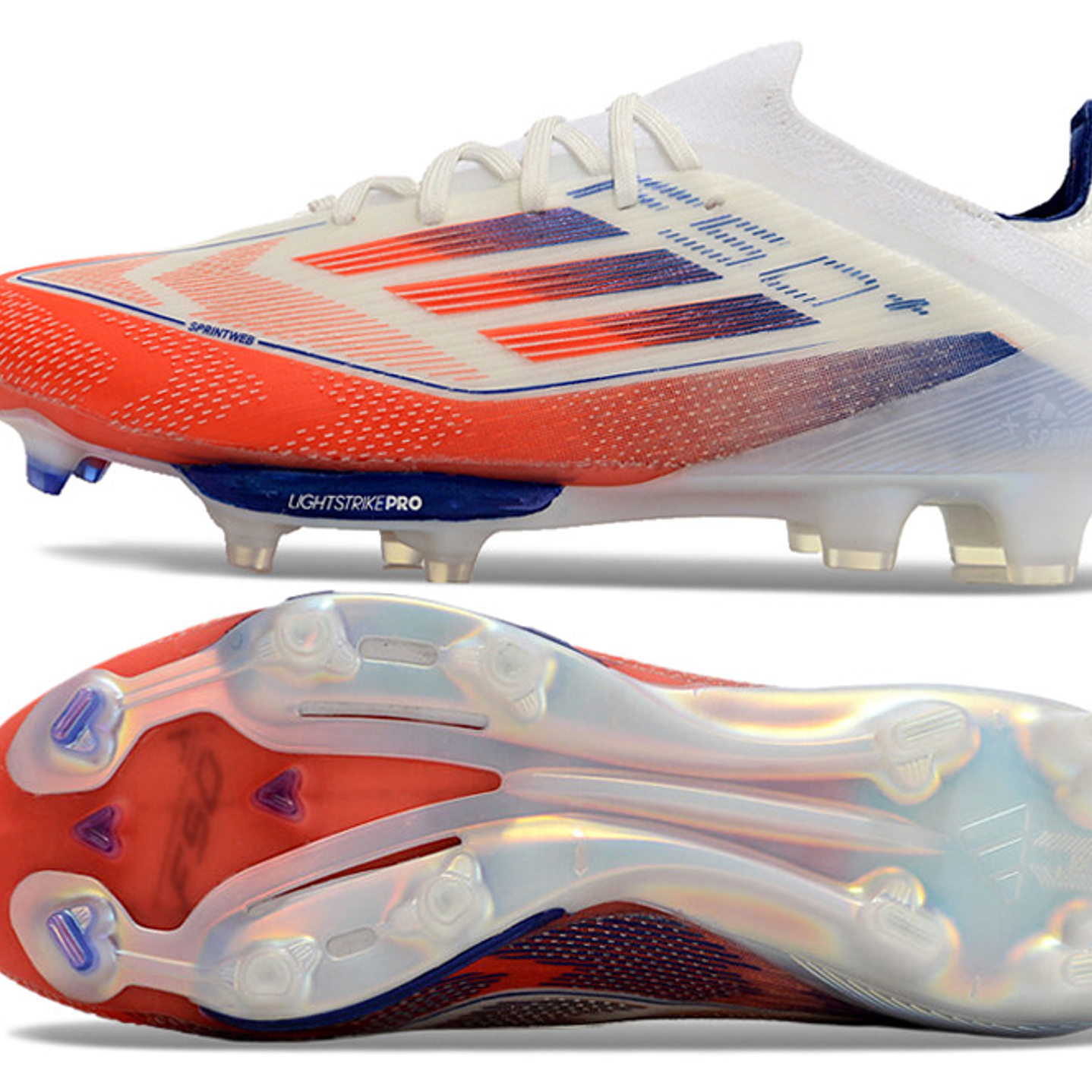 ADIDAS F50 ELITE FG LACELESS VERMELHO E BRANCO 6