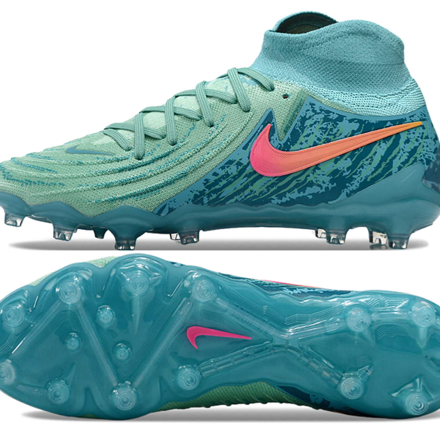 Nike Phantom Luna II Elite AG - Azul e Rosa 5