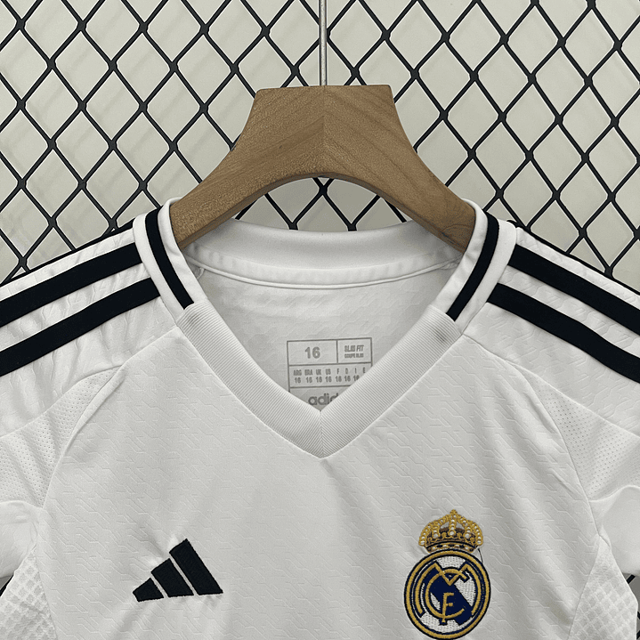 KIT CRIANÇA REAL MADRID HOME 24-25 BRANCA 3