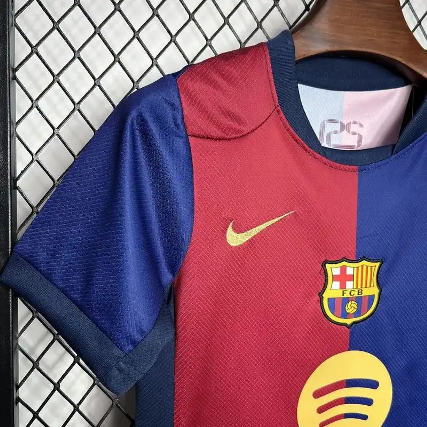 KIT CRIANÇA BARCELONA HOME 24-25  AZUL E VERMELHO 2