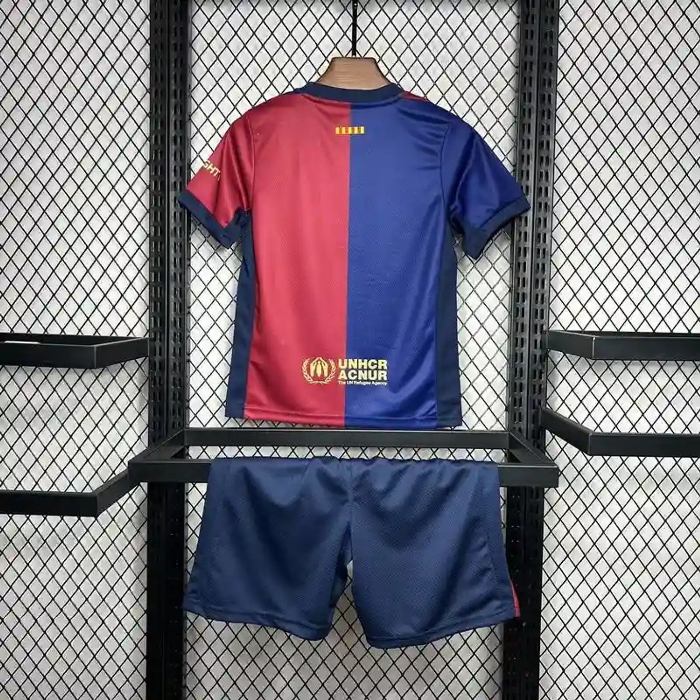 KIT CRIANÇA BARCELONA HOME 24-25  AZUL E VERMELHO 3