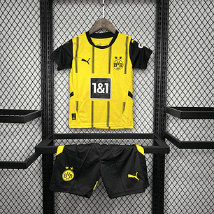 Kit Criança Borussia Dortmund Home Kit 24/25 - Amarela/Preta