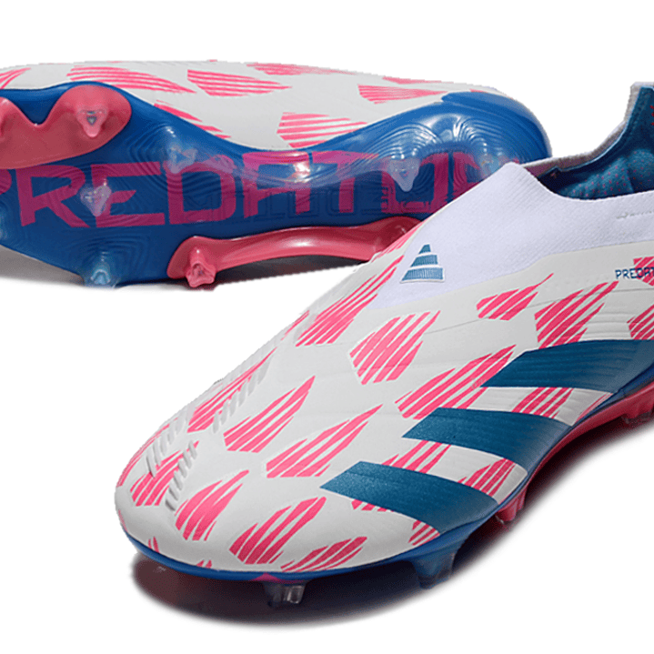 Adidas Predator Accuracy + FG Elite - Branca Azul e Rosa 2