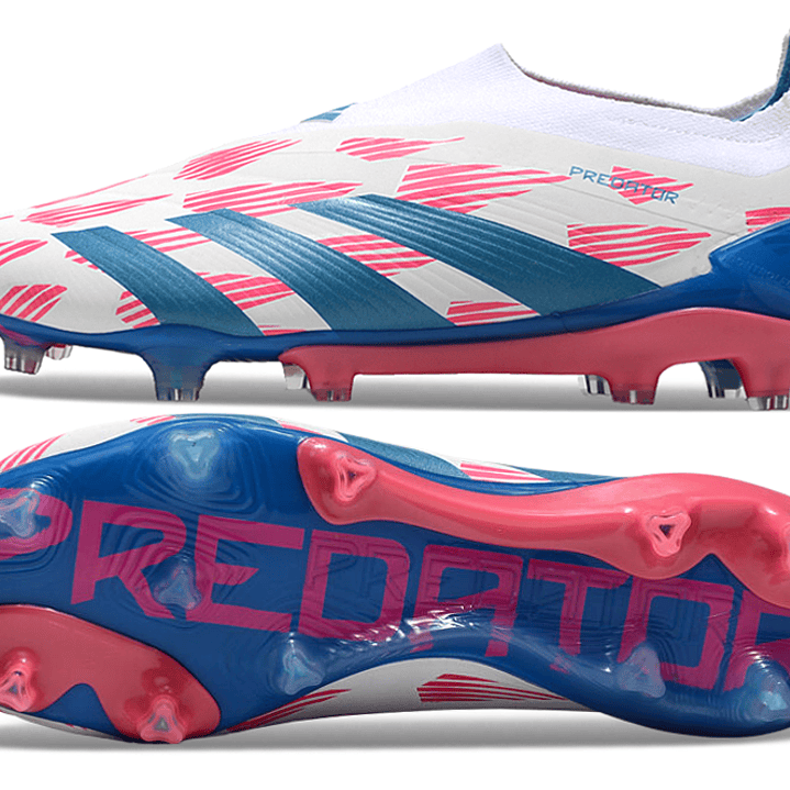 Adidas Predator Accuracy + FG Elite - Branca Azul e Rosa 6