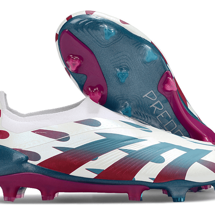 Adidas Predator Elite Laceless Boots FG - Branca e Vermelha 1