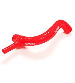 Tubo Superior do Radiador Fletcher em Silicone - Vermelho