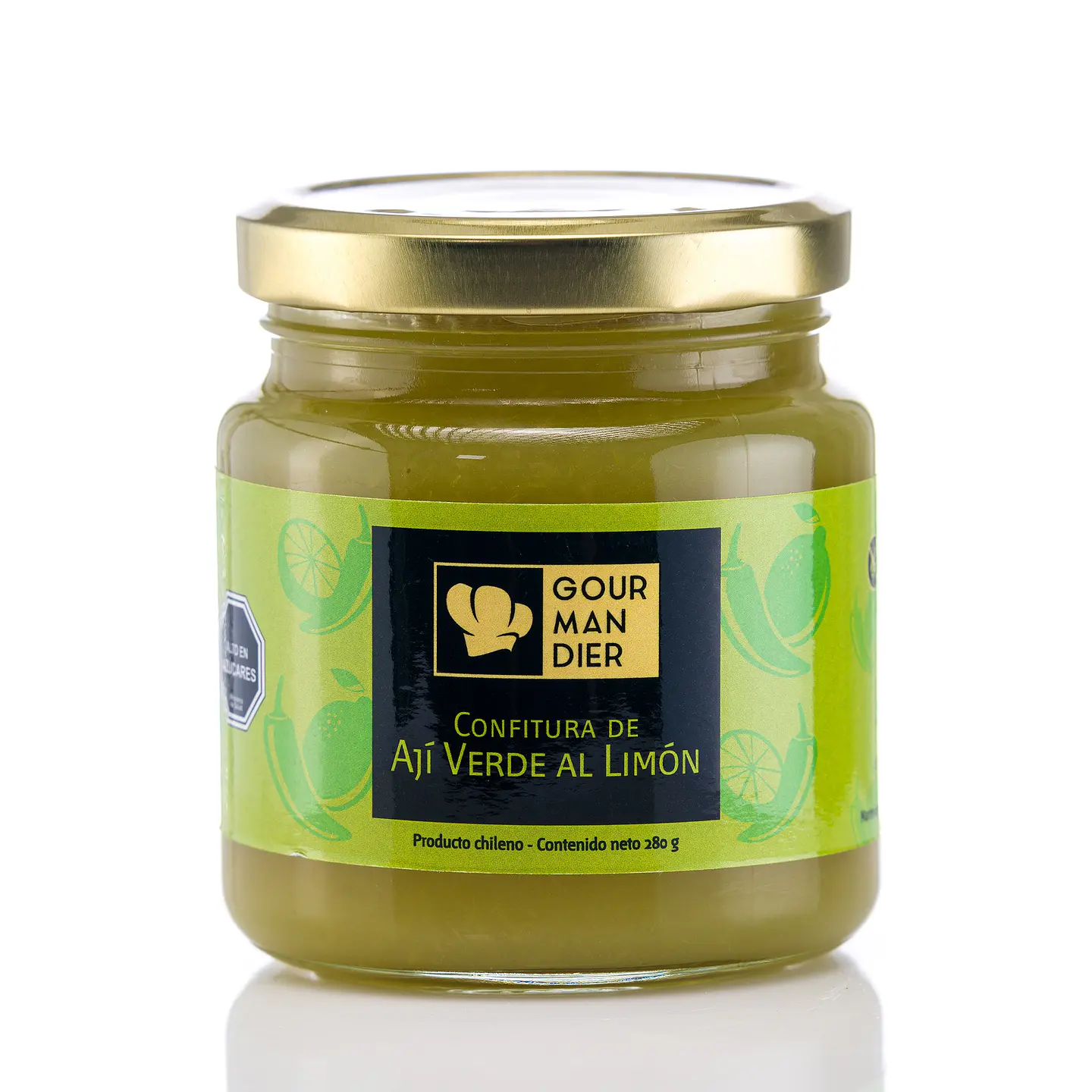 Gourmandier - Confitura ají verde al limón - 260 mL 1