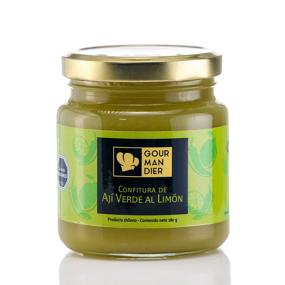 Gourmandier - Confitura ají verde al limón - 260 mL 1