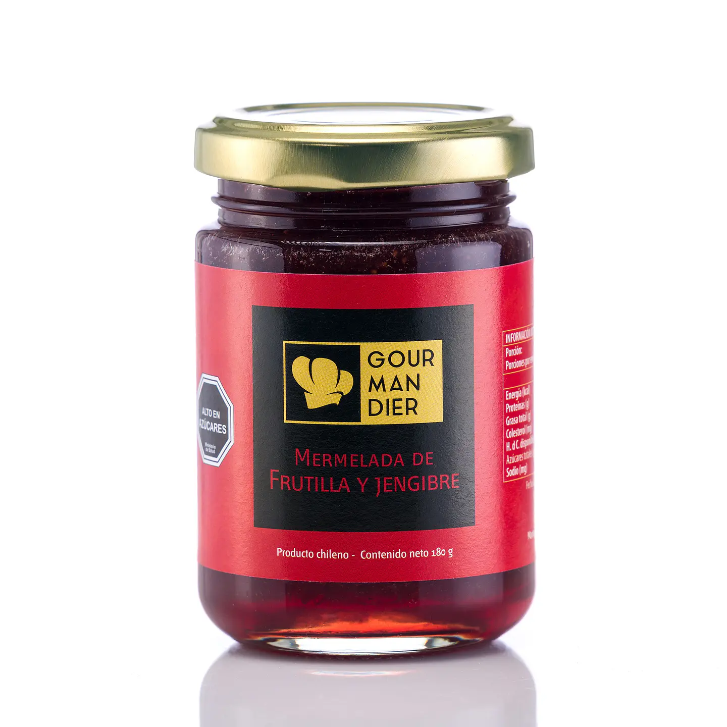 Gourmandier - Mermelada frutilla & jengibre - 156 mL 1
