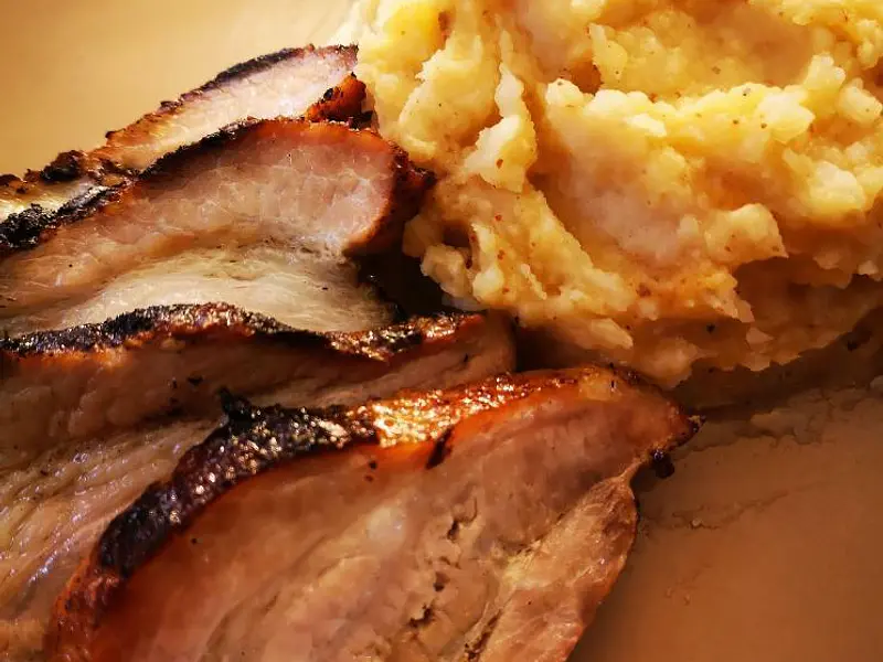 Puré picante / rústico con salsa de merken