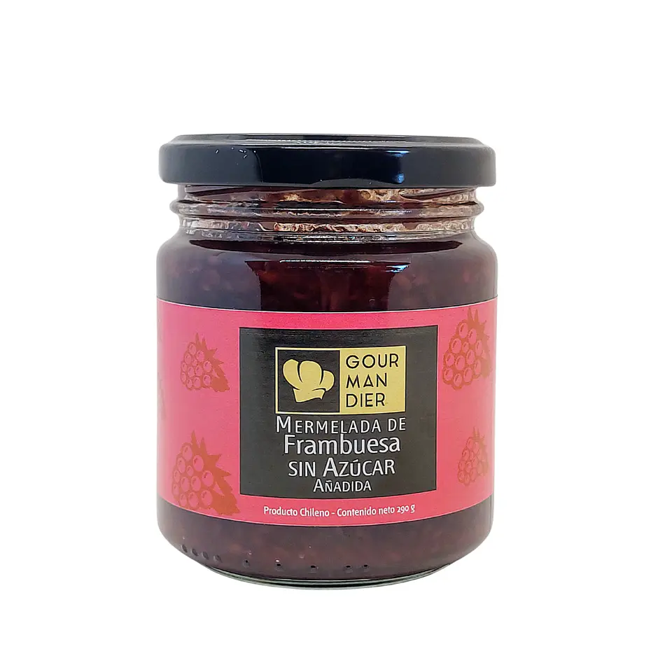 Gourmandier - Mermelada frambuesa sin azúcar  - 260 mL 1
