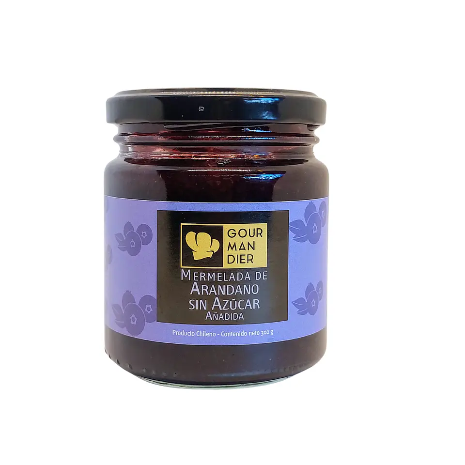 Gourmandier - Mermelada arándano sin azúcar - 260 mL 1