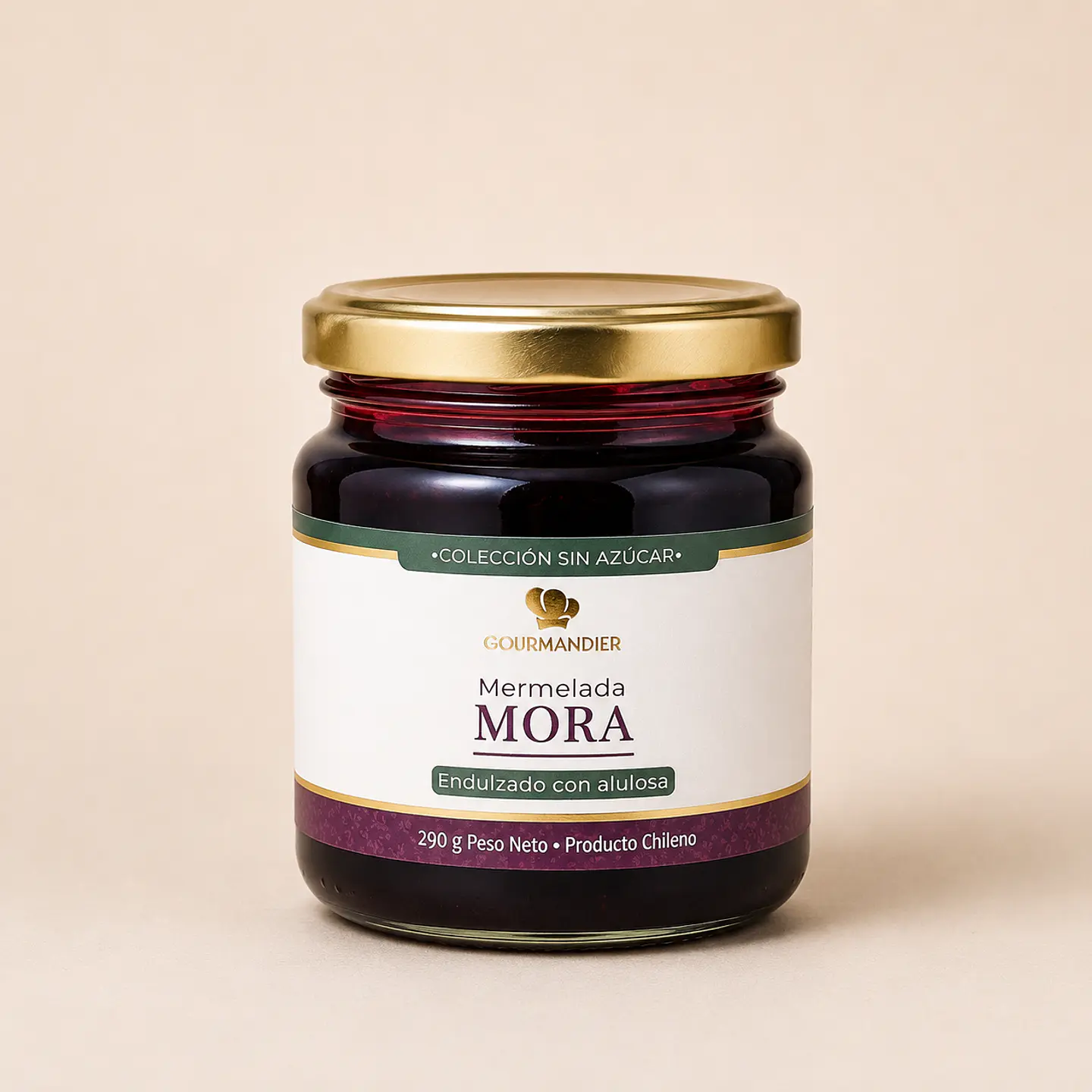 Gourmandier - Mermelada mora sin azúcar - 260 mL 1