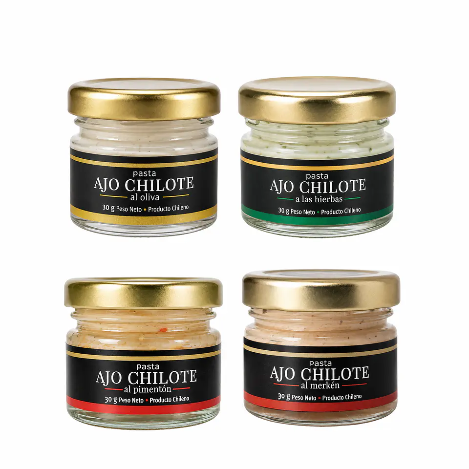 Pack 20 unid pasta ajo chilote 28 mL Gourmandier 1