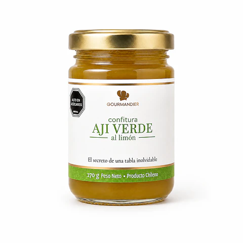 Gourmandier - Confitura ají verde al limón - 156 mL