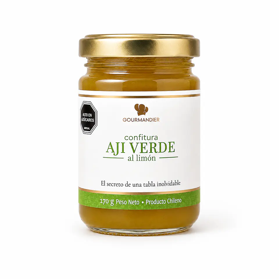Gourmandier - Confitura ají verde al limón - 156 mL 1