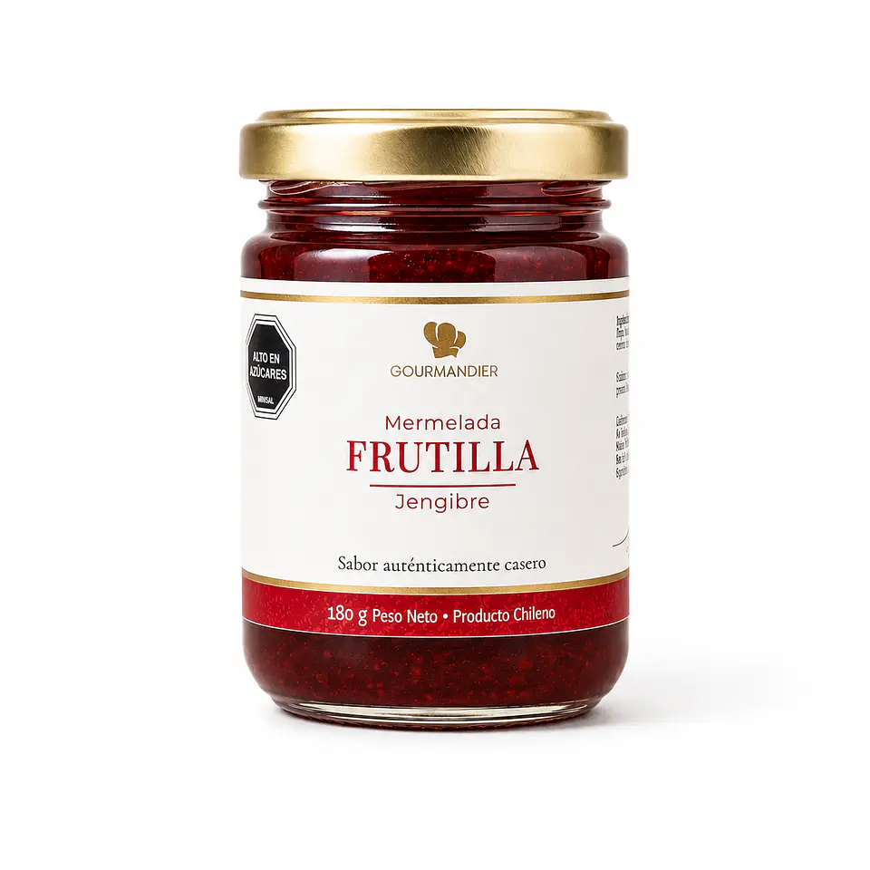 Gourmandier - Mermelada frutilla & jengibre - 156 mL 1
