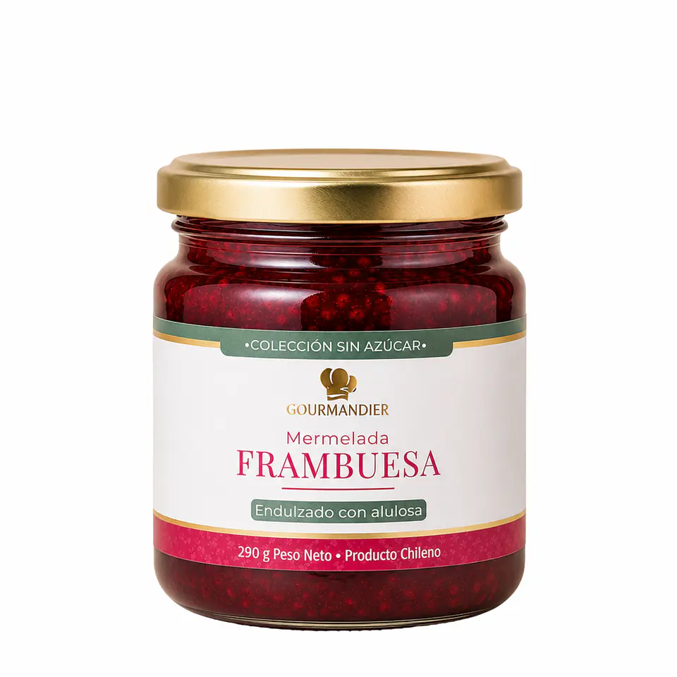 Gourmandier - Mermelada frambuesa sin azúcar  - 260 mL 1