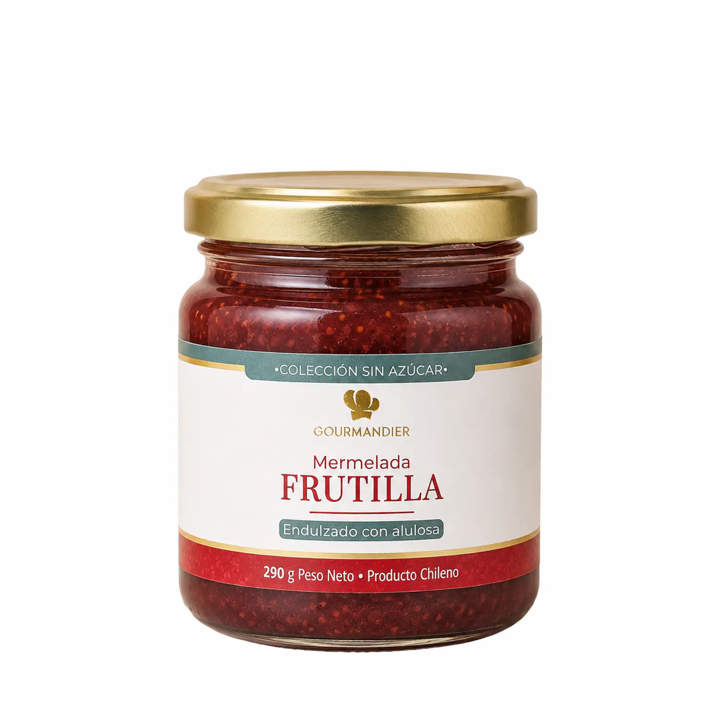 Gourmandier - Mermelada frutilla sin azúcar - 260 mL 1
