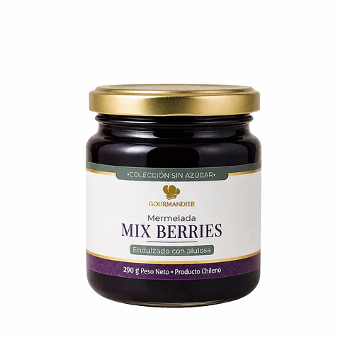 Gourmandier - Mermelada mix de berries sin azúcar - 260 mL