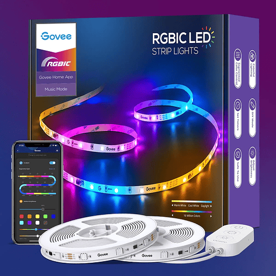 Tira de luces LED Govee RGBIC Bluetooth (20 mts)  - Image 1