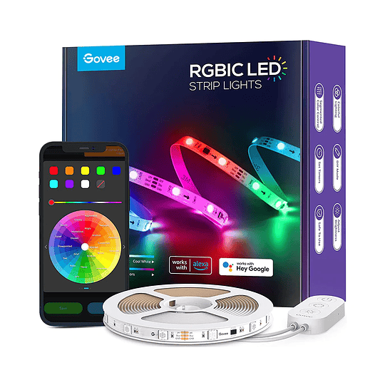 Pack Tira de luces LED Govee RGBIC con revestimiento protector