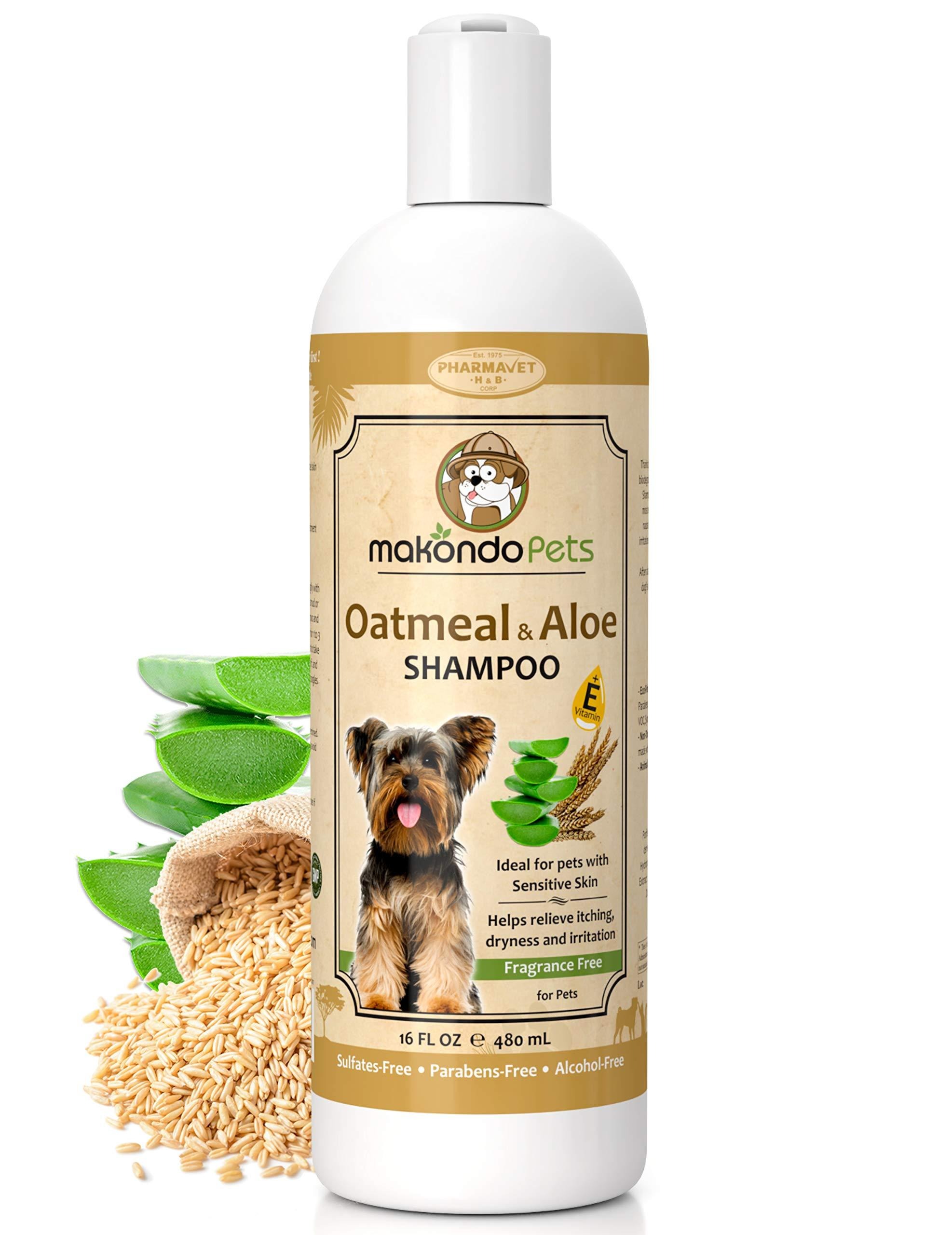 Oatmeal Dog Shampoo with Aloe Vera - Hypoallergenic, Itching Relief, Grooming 1