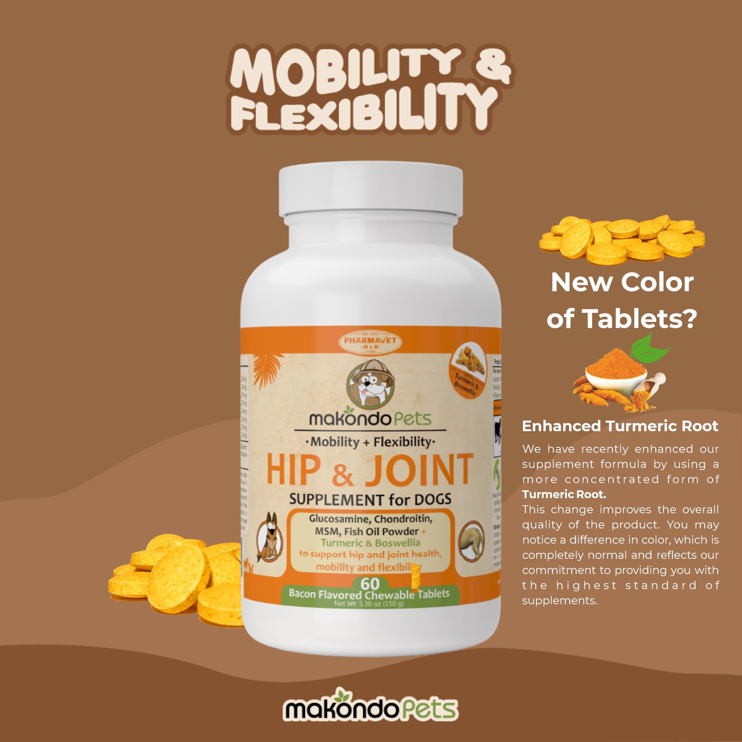 Hip & Joint Supplement for Dogs - Glucosamine, Turmeric, Arthritis Relief 6