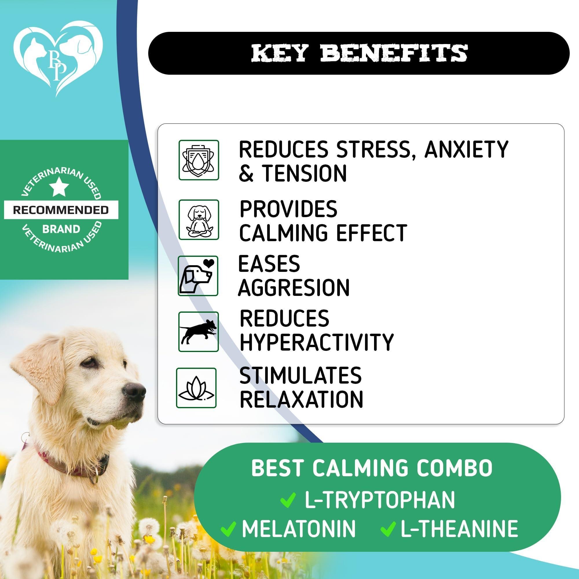 Hemp Calming Chews for Dogs - Anxiety & Stress Relief, Melatonin, Bacon Flavor 6