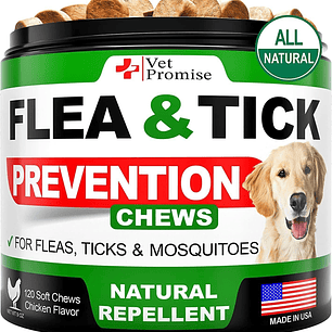 Flea & Tick Chews for Dogs - Effective Protection, Easy to Administer Treats