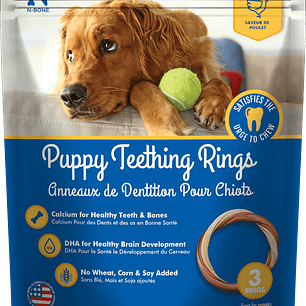 N-Bone Puppy Teething Rings Chicken Flavor, 3 Count