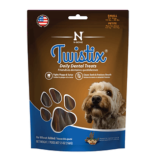 N-Bone Twistix Dental Treats Peanut & Carob Flavor, Small 5.5 oz.