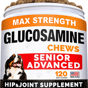 Senior Glucosamine Chondroitin Joint Supplement for Dogs - 120ct Bacon Chews