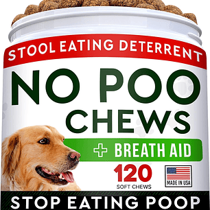 No Poo Treats for Dogs - Stop Poop Eating, Digestive & Gut Health, 120ct