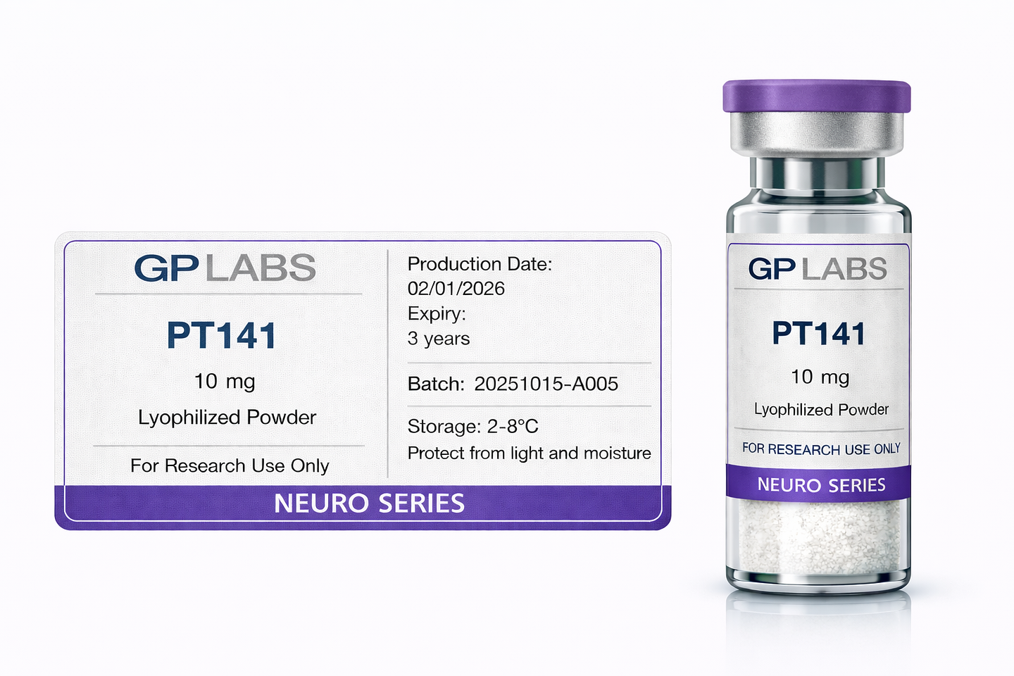 PT-141 10 mg (Bremelanotide) | Neuro Research Peptide | GP LABS 1