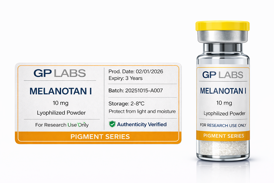 Melanotan 1 10 mg | Pigmentation Research Peptide | GP LABS Pigment Series 1
