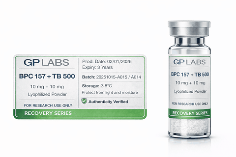 BPC-157 + TB-500 20 mg | Recovery Peptide Stack | GP LABS Recovery Series