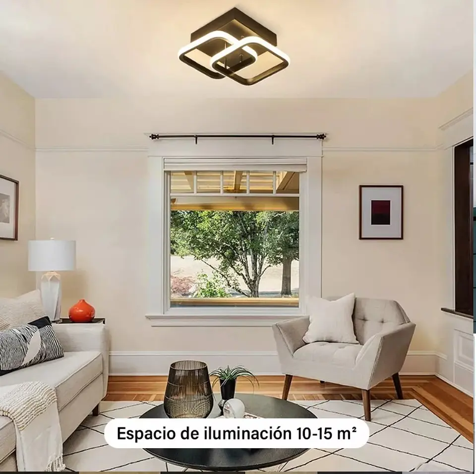 LÁMPARA LED 2 CUADROS 3 TONOS BLANCO FRÍO, CALIDO Y NEUTRO 9