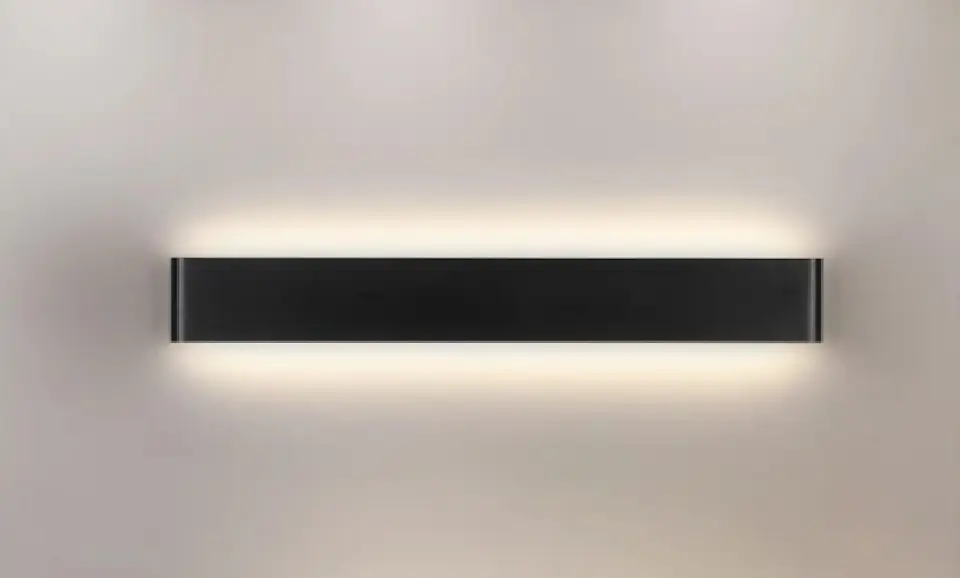 APLIQUE DE PARED NEGRO 61CM BLANCO CÁLIDO 8