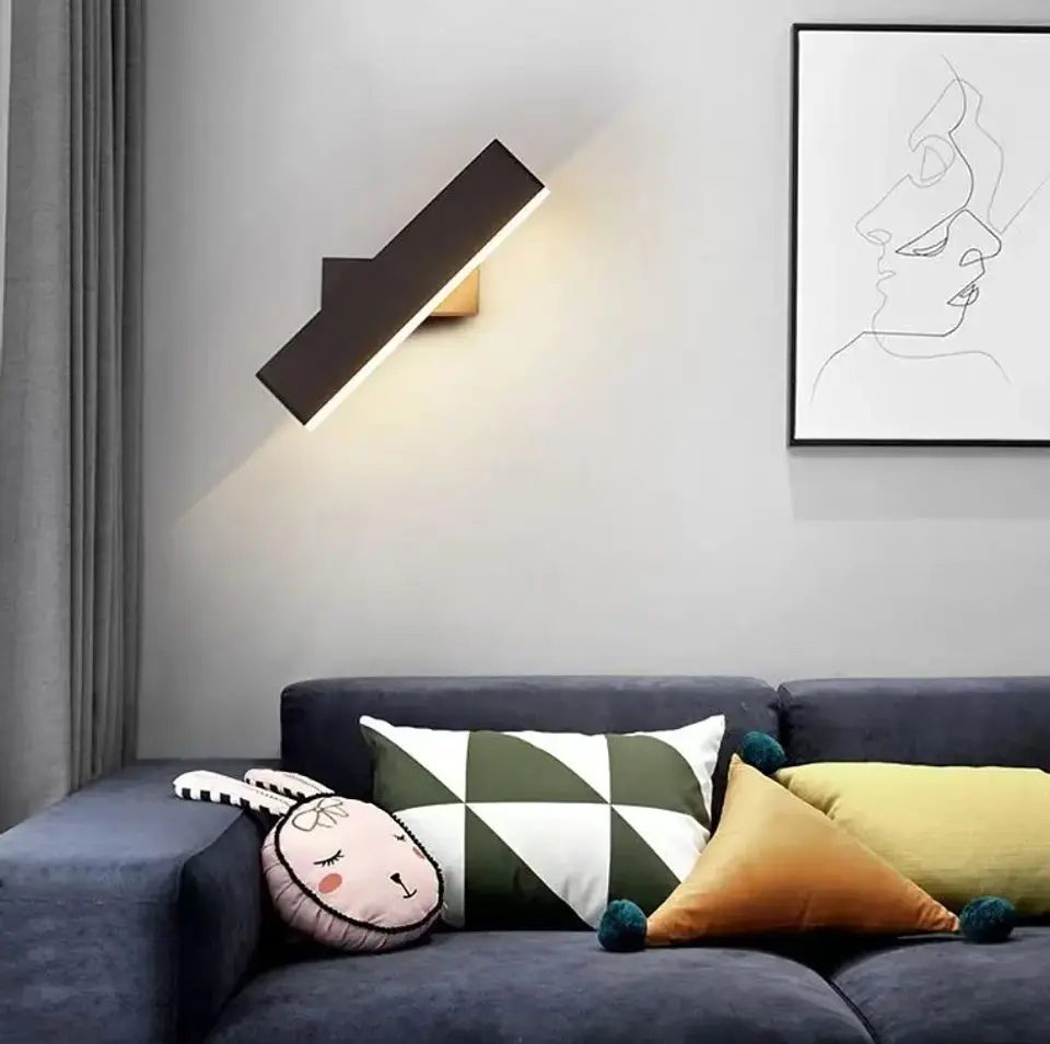 APLIQUE DE PARED NEGRO BLANCO CÁLIDO 1