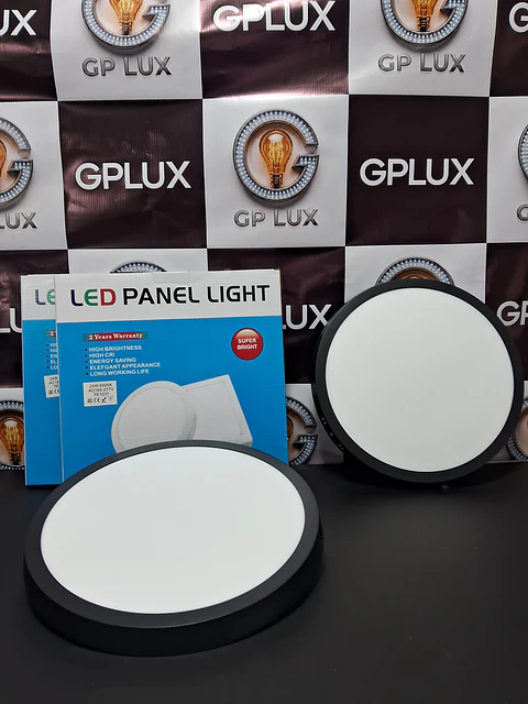LAMPARA LED NEGRO SOBREPUESTO 24W BLANCO FRÍO 