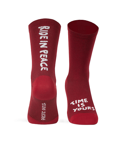  Calcetines Ride in Peace Wine - S/M