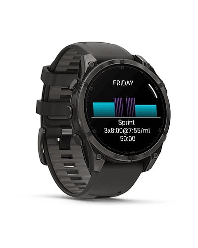 Fenix 8 AMOLED Sapphire Carbon Gray Titanium 47mm - Black/Gray Band