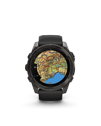 Fenix 8 AMOLED Sapphire Carbon Gray Titanium 51mm - Black/Gray Band