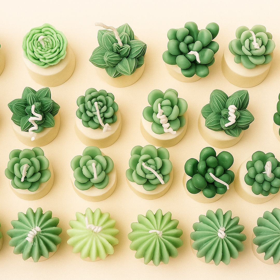 Velas forma de suculenta 2