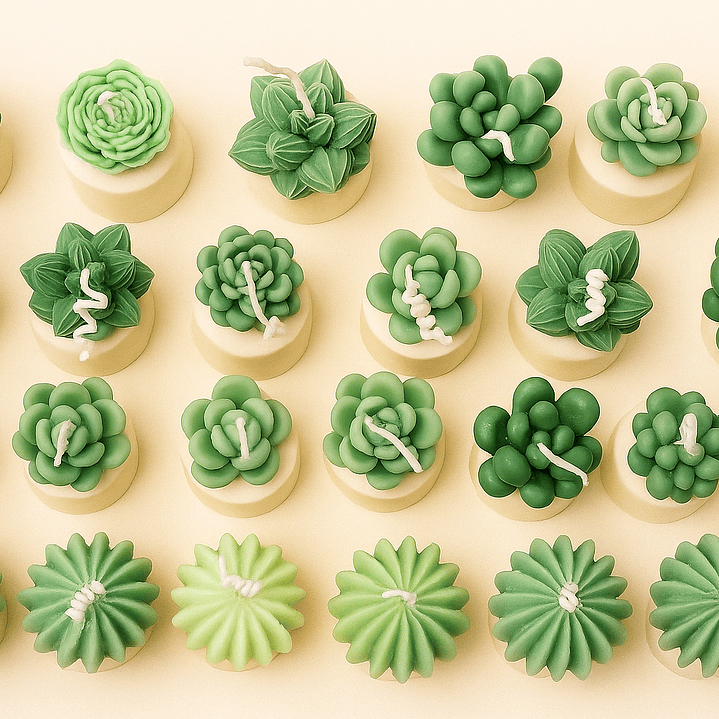 Velas forma de suculenta 2
