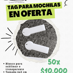 Marcadores para mochilas acrílicos 