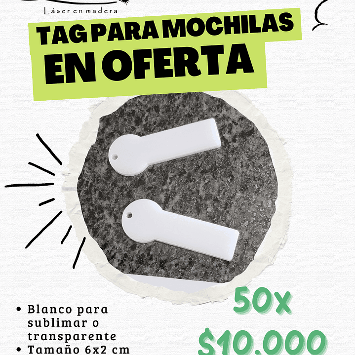 Marcadores para mochilas acrílicos  1