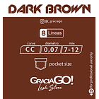 EXTENSIONES DE PESTAÑAS COLOR CAFÉ DARK BROWN 2